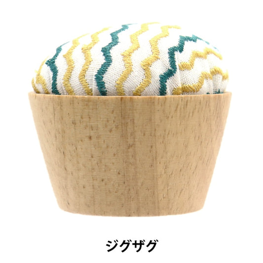 Pin cushion "Wood pink cushion zigzag JY-5-1"