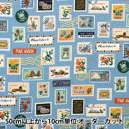 [From quantity 5] Fabric "USA Cotton Bonvoyage RP802-BL3"