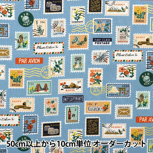 [From quantity 5] Fabric "USA Cotton Bonvoyage RP802-BL3"