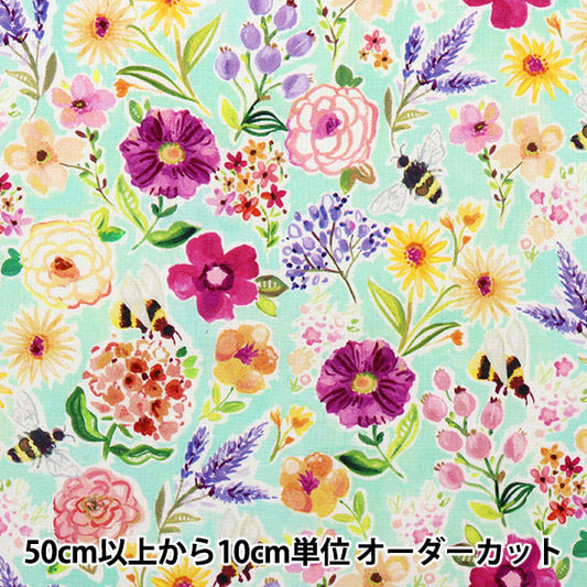 [From quantity 5] Fabric "USA Cotton Bee Garden DJL2114-MULTI"