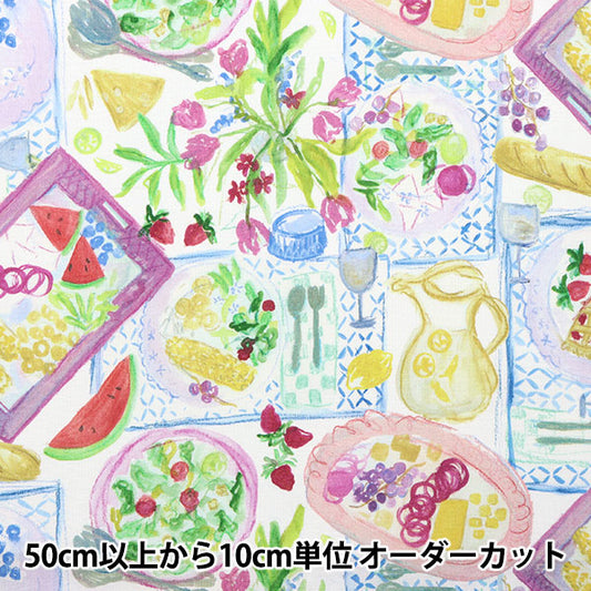 [From quantity 5] Fabric "USA Cotton Country Picnic DCWR2132-WHIT"
