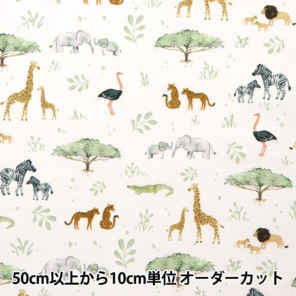 [From quantity 5] Fabric "USA cotton DEARSTELLA Let's Get DCJ2147-WHITE"