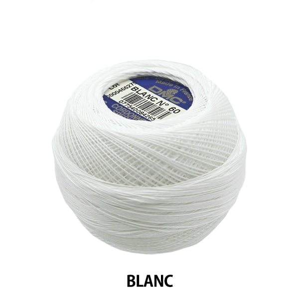 钩编线 “ Cordone Special＃60 20G Blanc” DMC Dewems