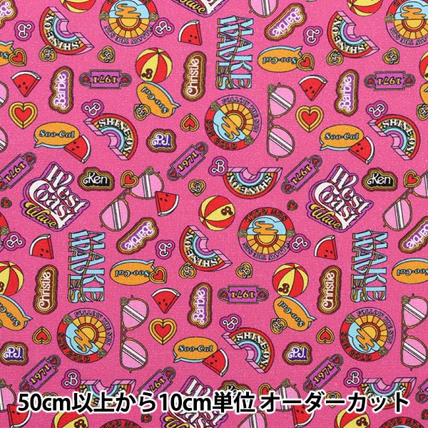 [From quantity 5] Fabric "USA Cotton Barbie ICONS Pink C11724-HOTPIN"