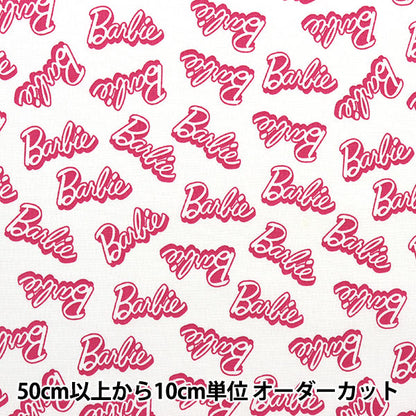 [From quantity 5] Fabric "USA Cotton Barbie Words White C9733-WHITE"