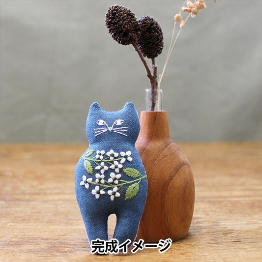 刺绣套件“ Nekogao刺绣胸针花PHC-103-3”零件和平