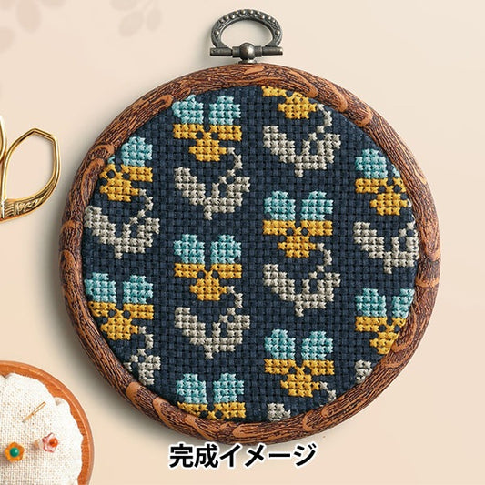 Embroidery kit "Cross Stitch Kit & Botanical Pansy 7560" Olympus