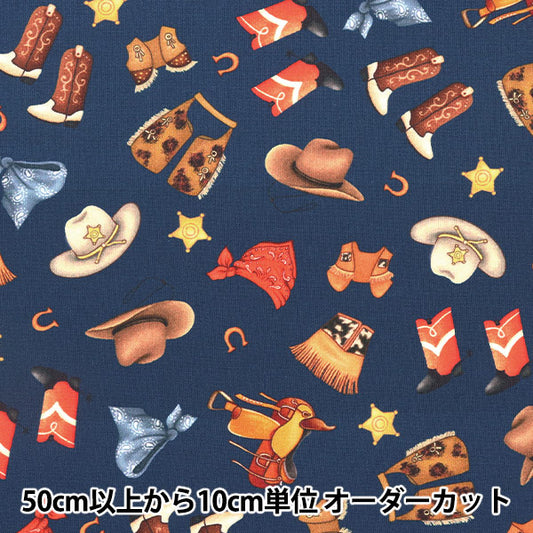 [From quantity 5] Fabric "USA Cotton SADDLE UP Navy CX10549-Navy"