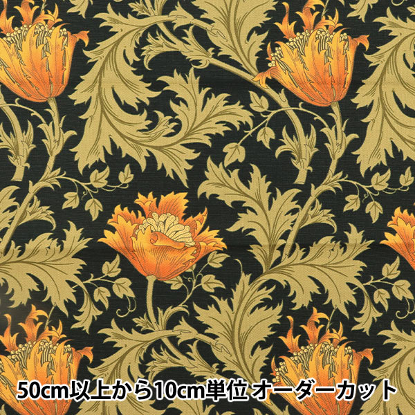 [来自数量5] 织物 “ Moda Best Morris Best Morris 牛津布 海葵黑色X橙色8217-32T]