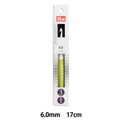 編織針 “人體工程學 鉤針 17厘米柑橘綠色6.0mm” Prym Prim