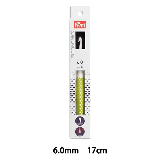 編織針 “人體工程學 鉤針 17厘米柑橘綠色6.0mm” Prym Prim