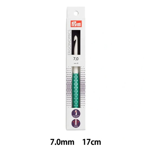 編織針 “人體工程學 鉤針 17厘米葉綠7.0mm” Prym Prim