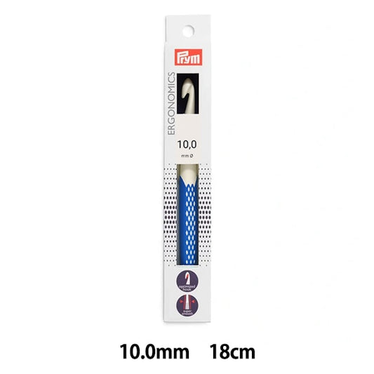 編織針 “人體工程學 鉤針 18cm寶藍色10.0mm” Prym Prim