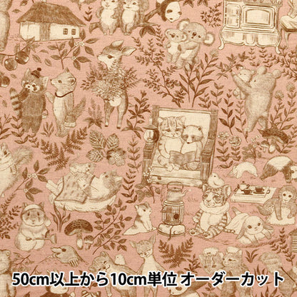 [來自數量5] 織物 “棉布亞麻板材織物打印22 fabric冬季製劑粉紅色DP-4855-1B]