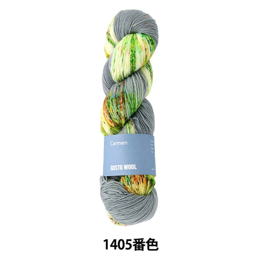 袜子纱线 纱线 “ Carmen 1405颜色” Gusto羊毛阵风羊毛