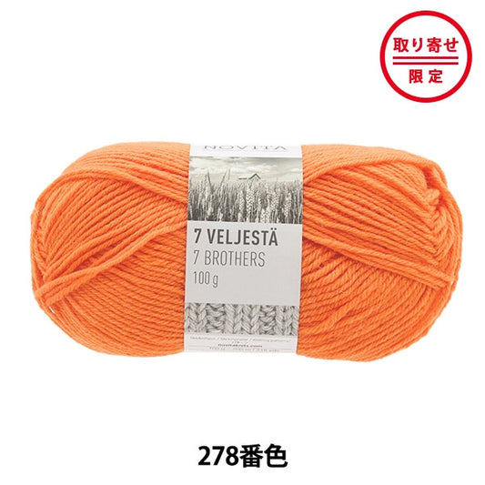 秋冬纱线 “ 7兄弟278颜色橙色”诺维塔·诺维塔