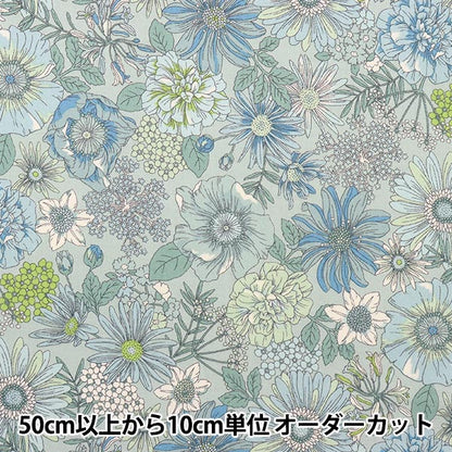 [来自数量5] 织物 “ 60贷款花园软质地织物 蓝色绿色60LA-FG23-F]