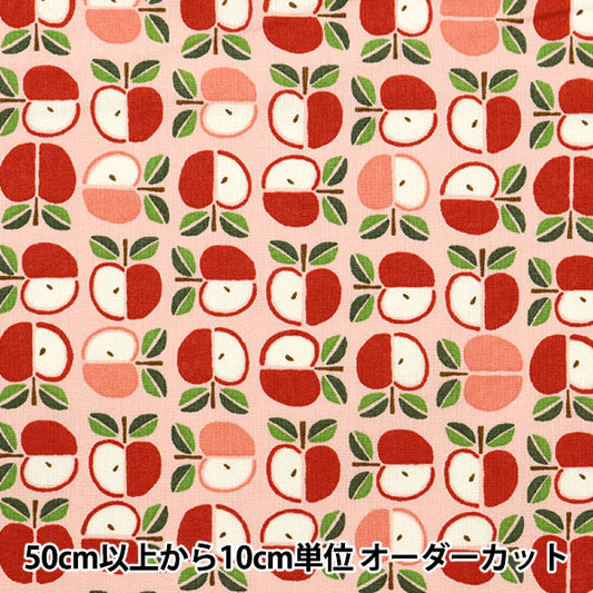 [From quantity 5] Fabric 『Sheeting Pygmy World Apple Pink AP32904-2C]