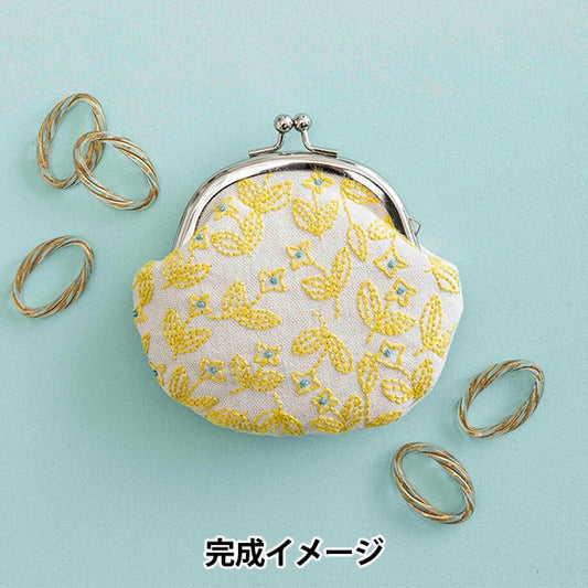 刺しゅうキット 『戸塚刺しゅう 星あかりの刺繍手帖 がま口 花額装 533』