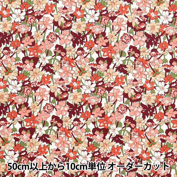[From quantity 5] Fabric "Liberty Fabric Tana lawn Ira Rose Gates 3633225-23AT] Liberty Japan