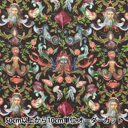 [From quantity 5] Fabric "Liberty Fabric Tana lawn Neptune's Kingdom 3633243-23BT] Liberty Japan