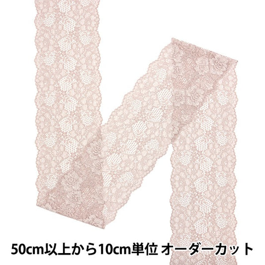[從數量5]種族絲帶膠帶“拉伸蕾絲2023寬度約13厘米摩卡71r”
