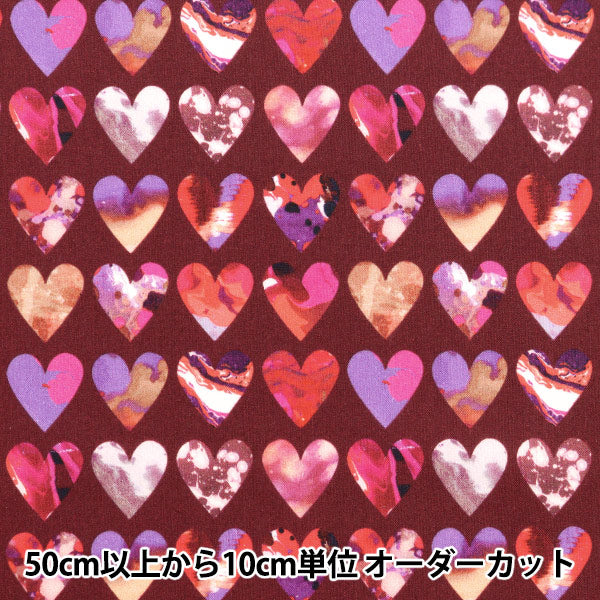 [From quantity 5] Fabric "Liberty Fabric Tana lawn Marble Hearts 3636834-AU " Liberty Japan