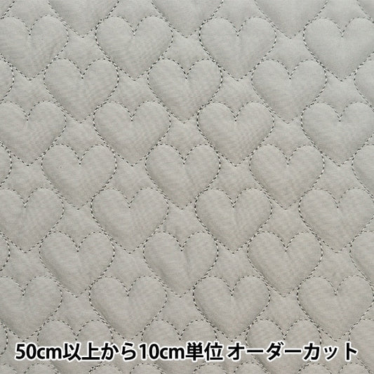 [From quantity 5] Fabric "Quilting Nerori Rose Heart Quilt Gray NRF-05H-GRY"