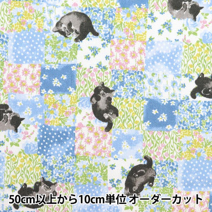 [From quantity 5] Fabric 『Oxford Cat Check Multi NOX-CACH-MIX] KOKKA