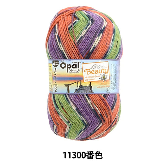袜子纱线 纱线 “美女3健康4ply 11300颜色”蛋白石蛋白石