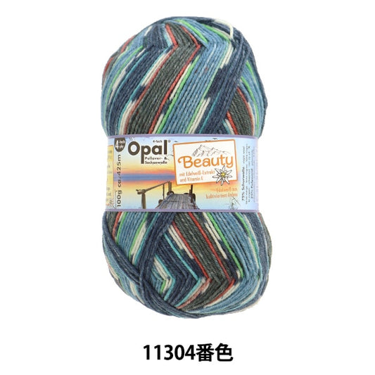 袜子纱线 纱线 “美女3健康4ply 11304颜色”蛋白石蛋白石
