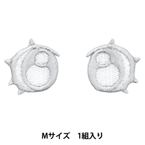 ワッペン 『ぬいにょんワッペン フェイスメイク Mサイズ YZNW-05』