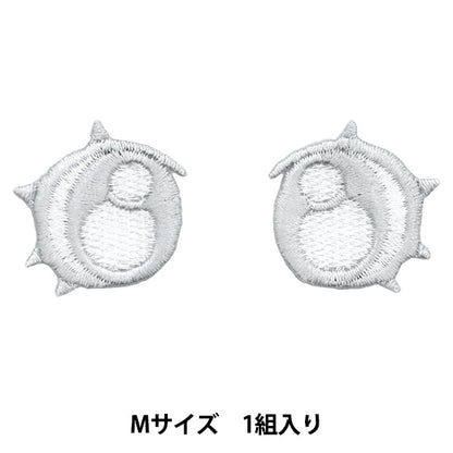 ワッペン 『ぬいにょんワッペン フェイスメイク Mサイズ YZNW-05』