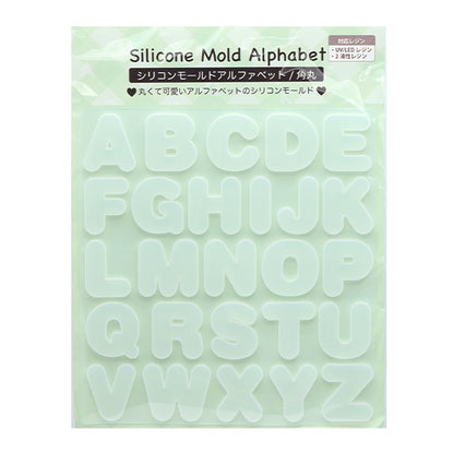 レジンモールド 『シリコンモールド アルファベット角丸大 H3101』 HARAWOOL 原ウール