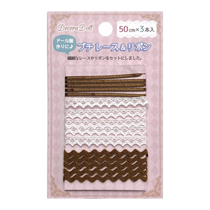 手工艺品零件“装饰petit竞赛丝带设置Brown DDR-05]