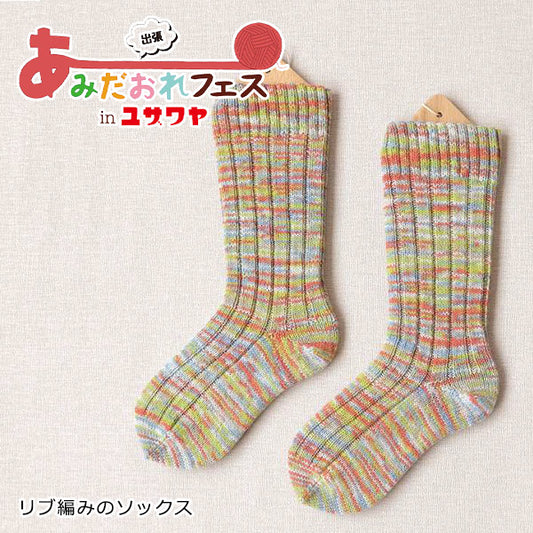 编织套件“里贝袜子暖色H167-230-208” Hamanaka