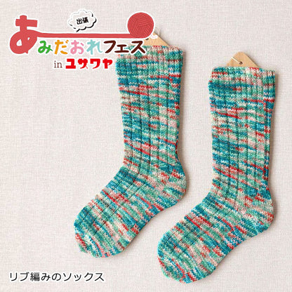 编织套件“肋条袜子冷颜色H167-230-208” Hamanaka