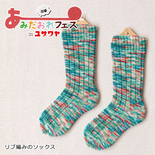 编织套件“肋条袜子冷颜色H167-230-208” Hamanaka