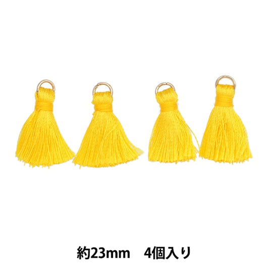 手工藝品零件“迷你流蘇4黃色TMT-2”
