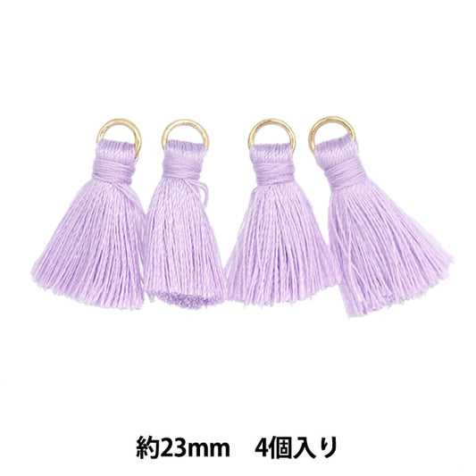 手工藝品零件“迷你流蘇4件淺紫色TMT-6”