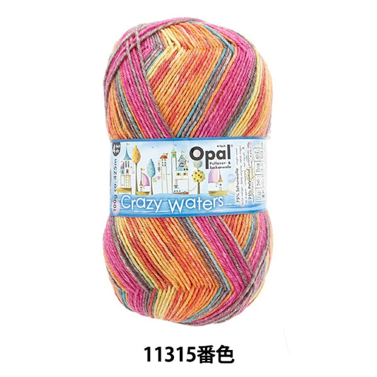 袜子纱线 纱线 “疯狂的水4ply 11315。”蛋白石蛋白石