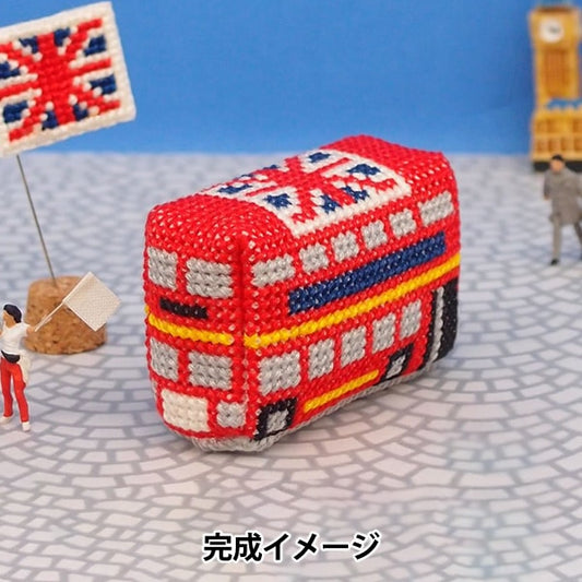 Embroidery kit "Human Pink Cushion in London London Bus 342744-2"