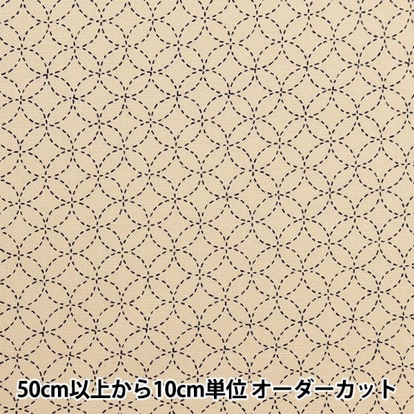 [From quantity 5] Fabric 『Sheeting Treasure beige 88222-11-1]