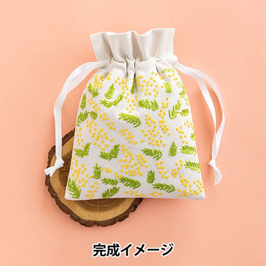 刺绣套件“ hoshi akari的绣花笔记本袋mimosa浅灰色543” totsuka sashiri