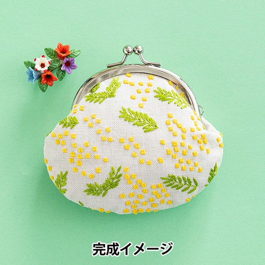 刺绣套件“ hoshi akari的刺绣笔记本 小钱包 含羞草浅灰色546] totsuka sashiri