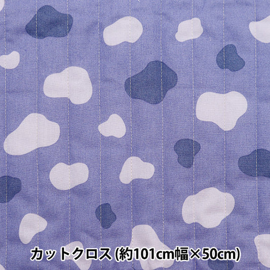 Fabric 『SheetingQuilt Cut Cloth Approximately 101cm x 50cm Milk Latte Mou Blue MLJS50-08B]
