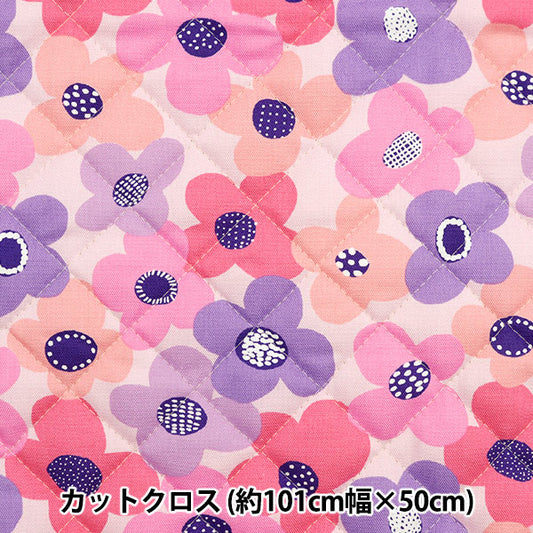 Fabric "Kippis (Kippis) OxfordQuilt Cut Cloth Approximately 101 x 50cm Spring Pink CQKPO-57F]