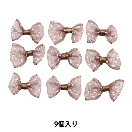 Handicraft parts "MiniRibbonParts tulle dull pink x white dot YRP-5] Terai