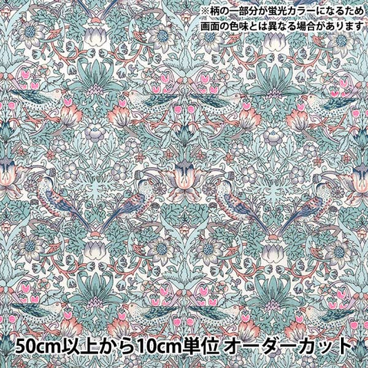 [From quantity 5] Fabric "Liberty Fabric Neon Color Tana lawn Strawberry Seaful Spring 36300129-J24A] Liberty Japan