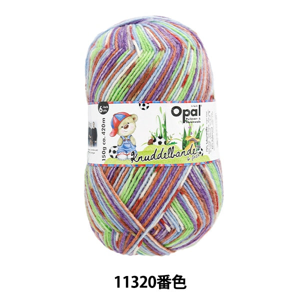 袜子纱线 纱线 “ Kunudel Band 6ply 11320颜色”蛋白石蛋白石